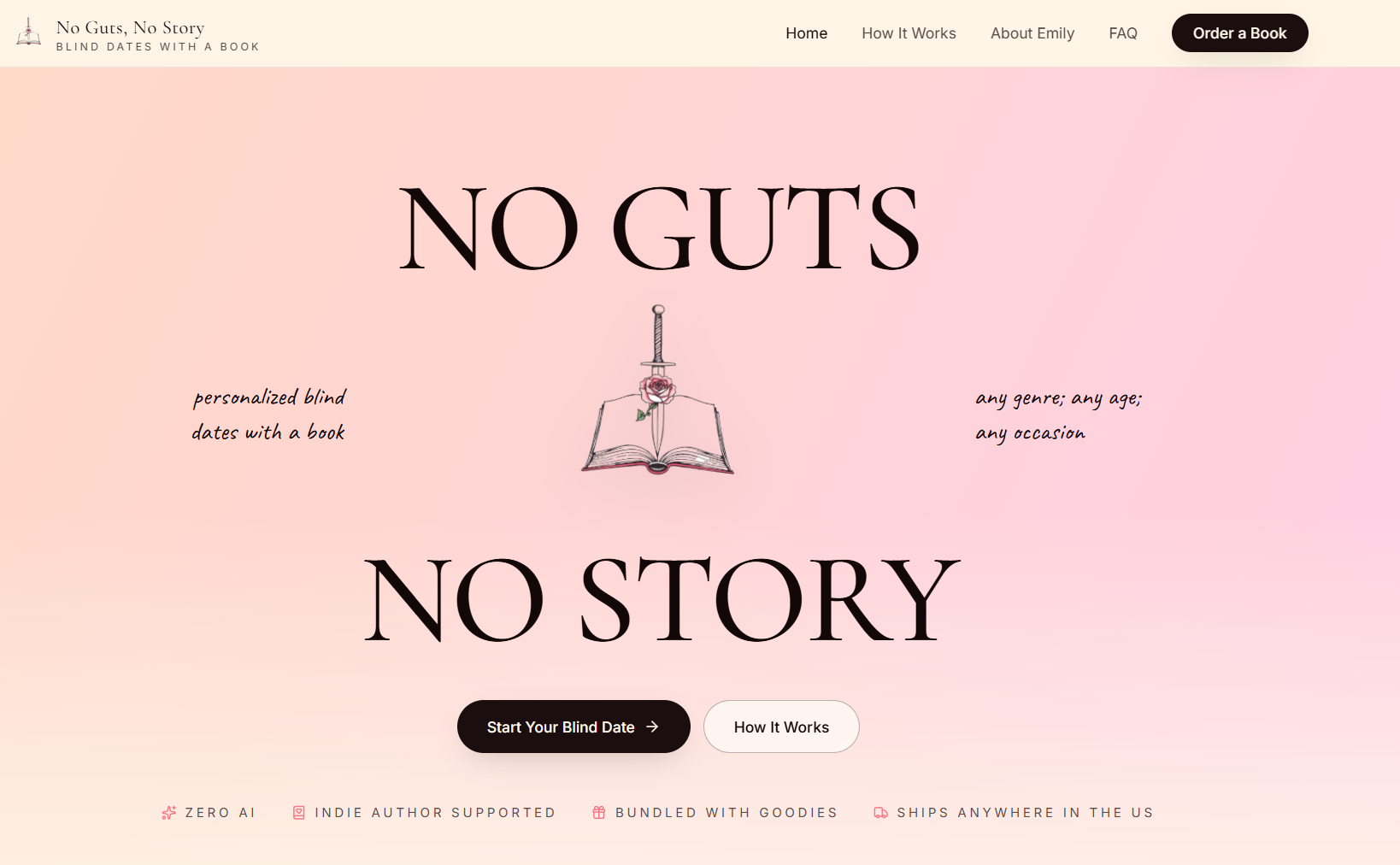 No Guts, No Story website preview